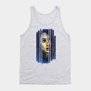 Design art face girl Tank Top